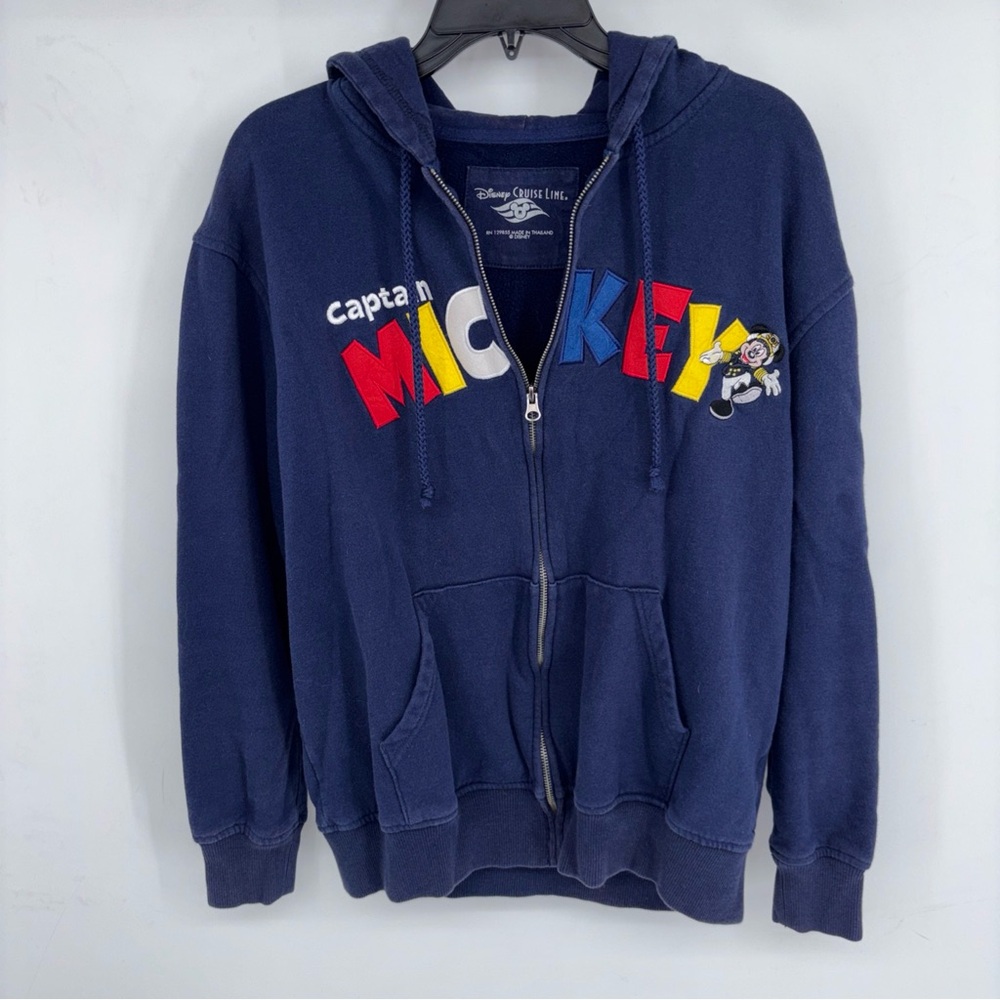 Disney Cruise Line Navy Captain Mickey Full Zip Hoodie